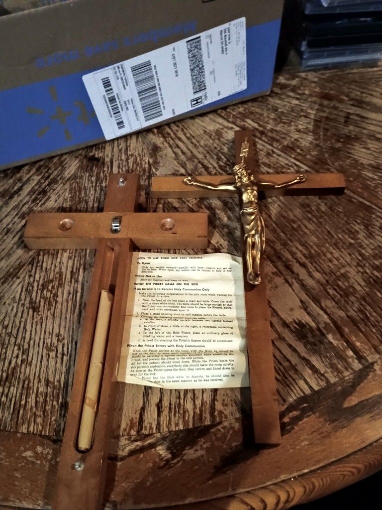 Inri Sick Call Crusifix Iesus Nazarenus, Rex Iudaeorum” (“Jesus the Nazarene, King of the Jews”)