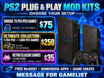 🔥 PS2 Plug & Play Mod Kit | PS1 & PS2 Games | Free McBoot | 7-Day Warranty