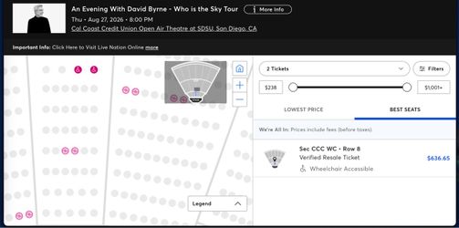 DAVIB BYRNE concert (of the Talking Heads)