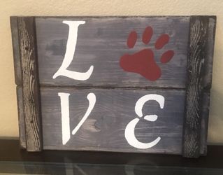 Handcrafted rustic wood signs