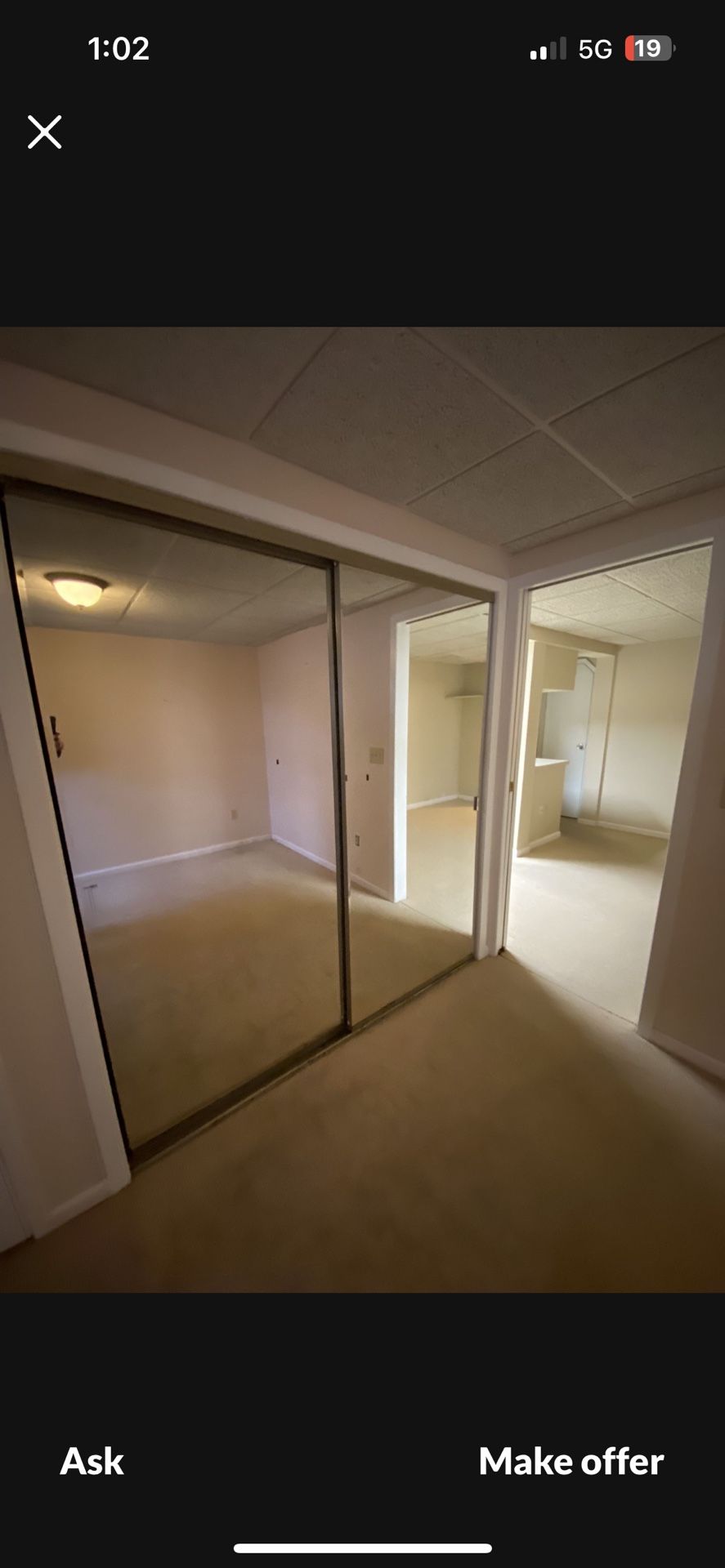 Mirrored Front Heavy Duty Closet Doors With In Built Metal Frame Very Sturdy