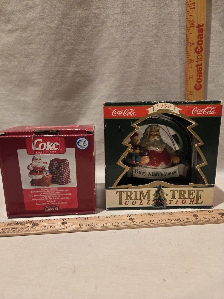 Coca-Cola Christmas collectables, Lot Of 2, VTG 1(contact info removed)