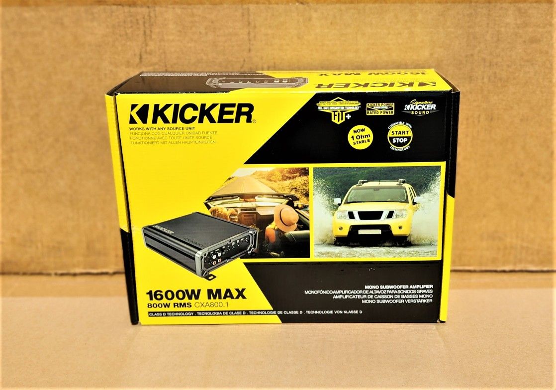 Kicker Car Power Amplifier 1600 Watts Mono Subwoofer Amp CXA800.1T 🚨 Payment Options Available 🚨 No Credit Needed 🚨