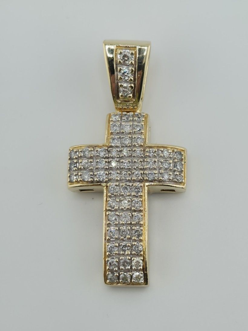 14k gold 2ctw vs diamonds cross