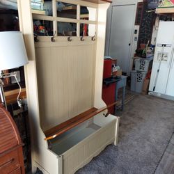 Entry way Coat & Bench Storage Unit