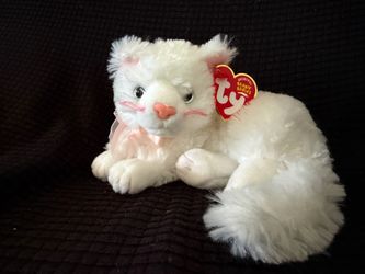 Ty Beanie Baby Bianca White Persian Cat (2004) – Retired – Original Tag