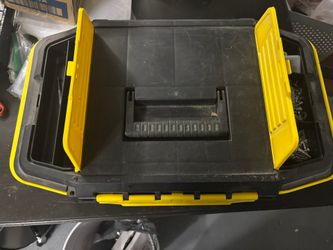 Stanley 4 Compartment Tool Organizer 19" Wide x 12" Deep x 6" High, Plastic, Black/Yellow