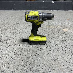 Battery Drill With Charger And One Drill Bit Ryobi ONE + HP 18V