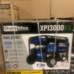 DUROMAX 13000/10500-Watt Dual Fuel Electric Start Gasoline/Propane Portable Home Power Back Up Generator with CO Alert Shutdown