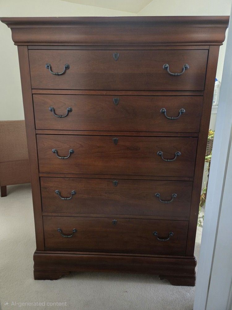 5-drawer dresser and 2 Night Tables