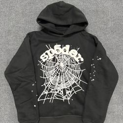 BLACK SPIDER HOODIE Medium