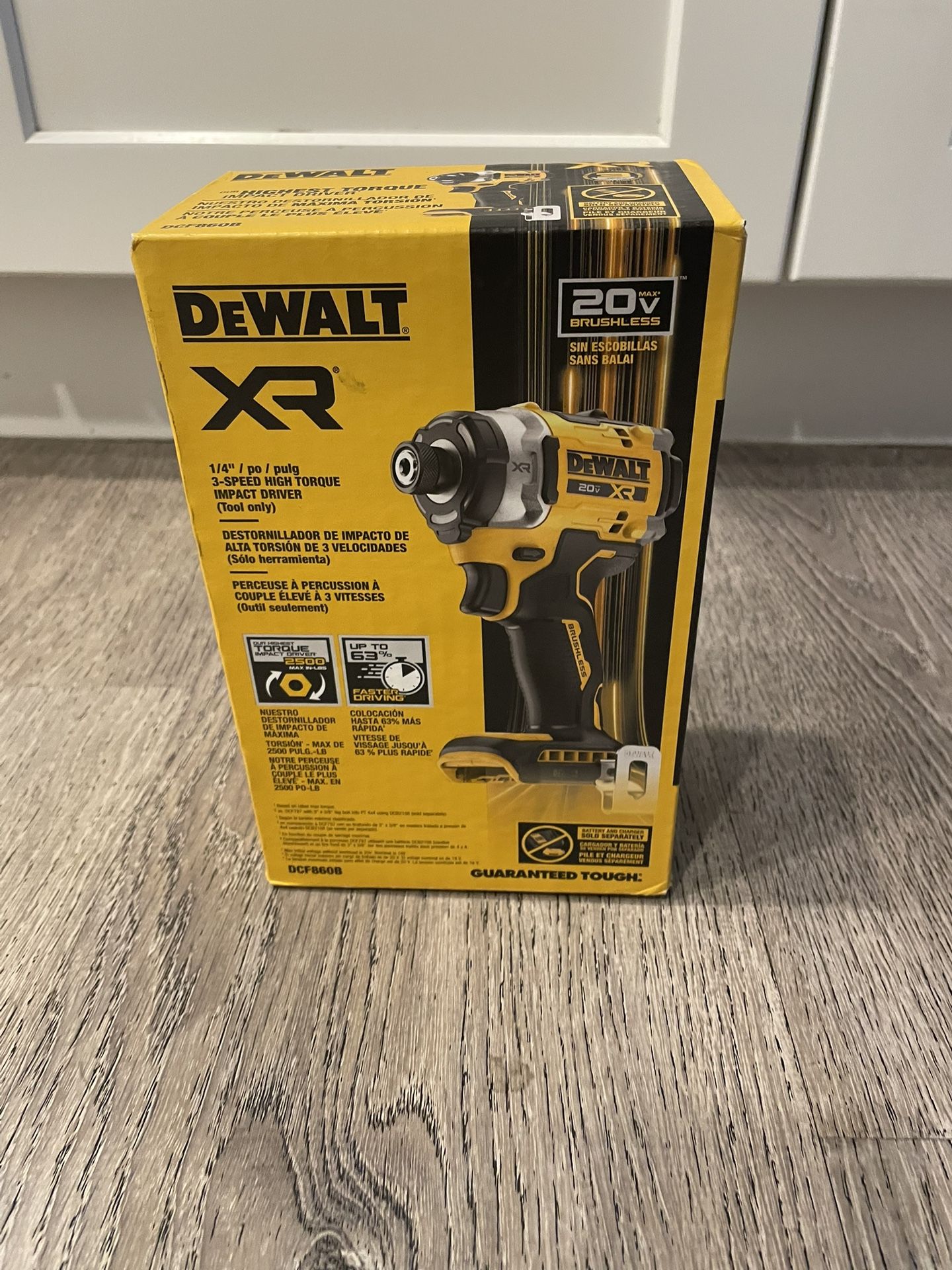 New Dewalt 1/4” 3 SPEED HIGH TORQUE IMPACT DRIVER (Tool Only Solo Herramienta)