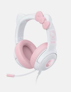 Razer Kraken Kitty V2 Wired USB A Gaming Headset with Kitty Ears and Chroma RGB