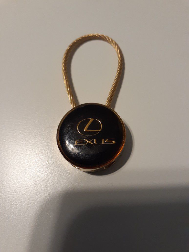 Lexus Key Chain, Black Interiors With Lexus Emblem  In Gold