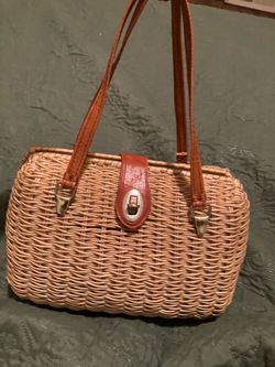 Vintage Marshall Fields wicker basket purse