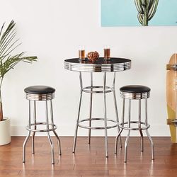 Bar Top And 2 Stools 