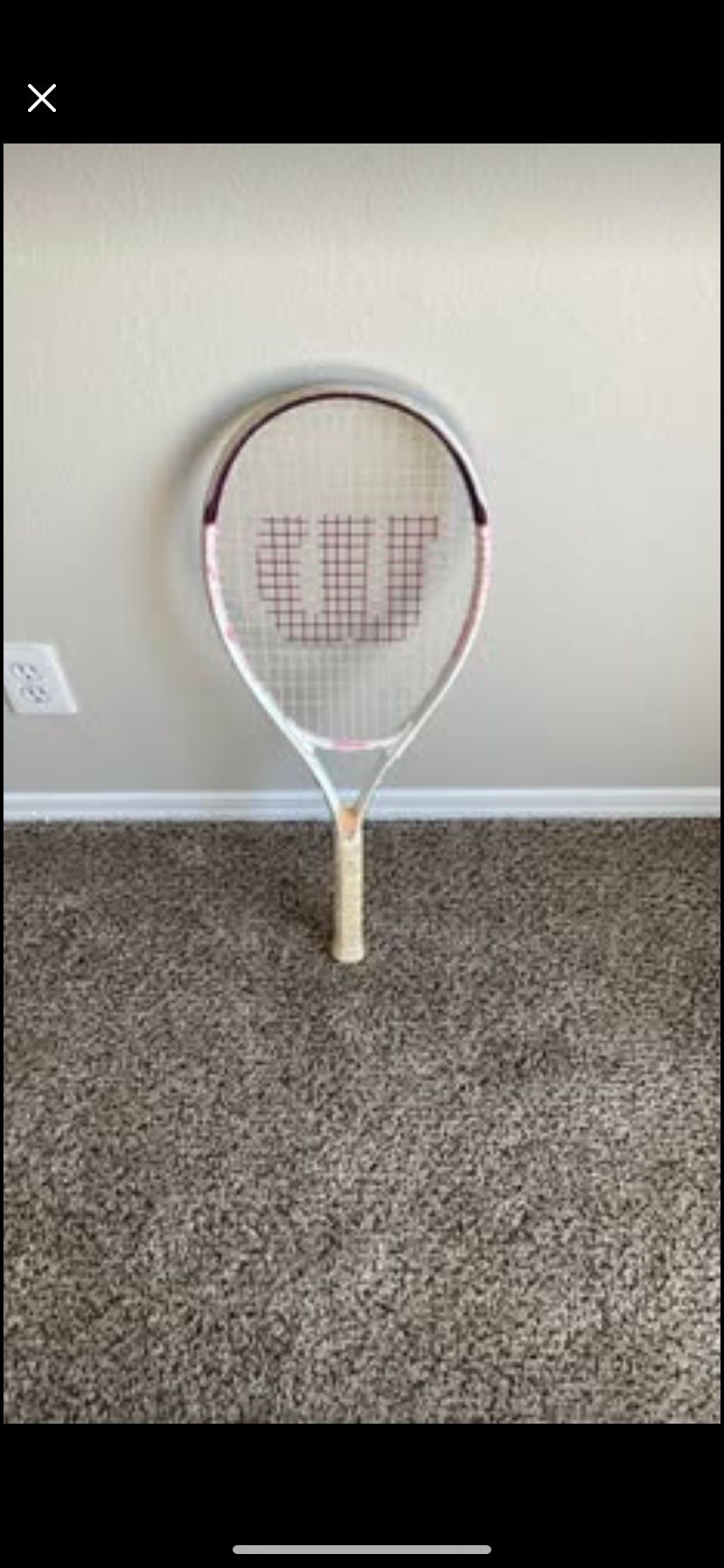 Wilson Tennis Racket with Pink Accents
