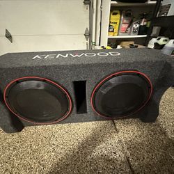 12 Inch Kenwood Excelon Subwoofers With Enclosure