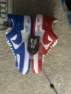Louis Vuitton Nike Air Force 1 Low By Virgil Abloh (White/Red)