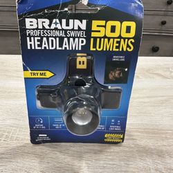 Braun professional swivel headlamp 500 lumens item 70752