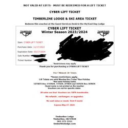 Timberline Weekday Lift Tickets