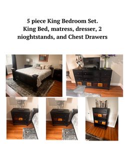 5-Piece King Bedroom Set with Mattress