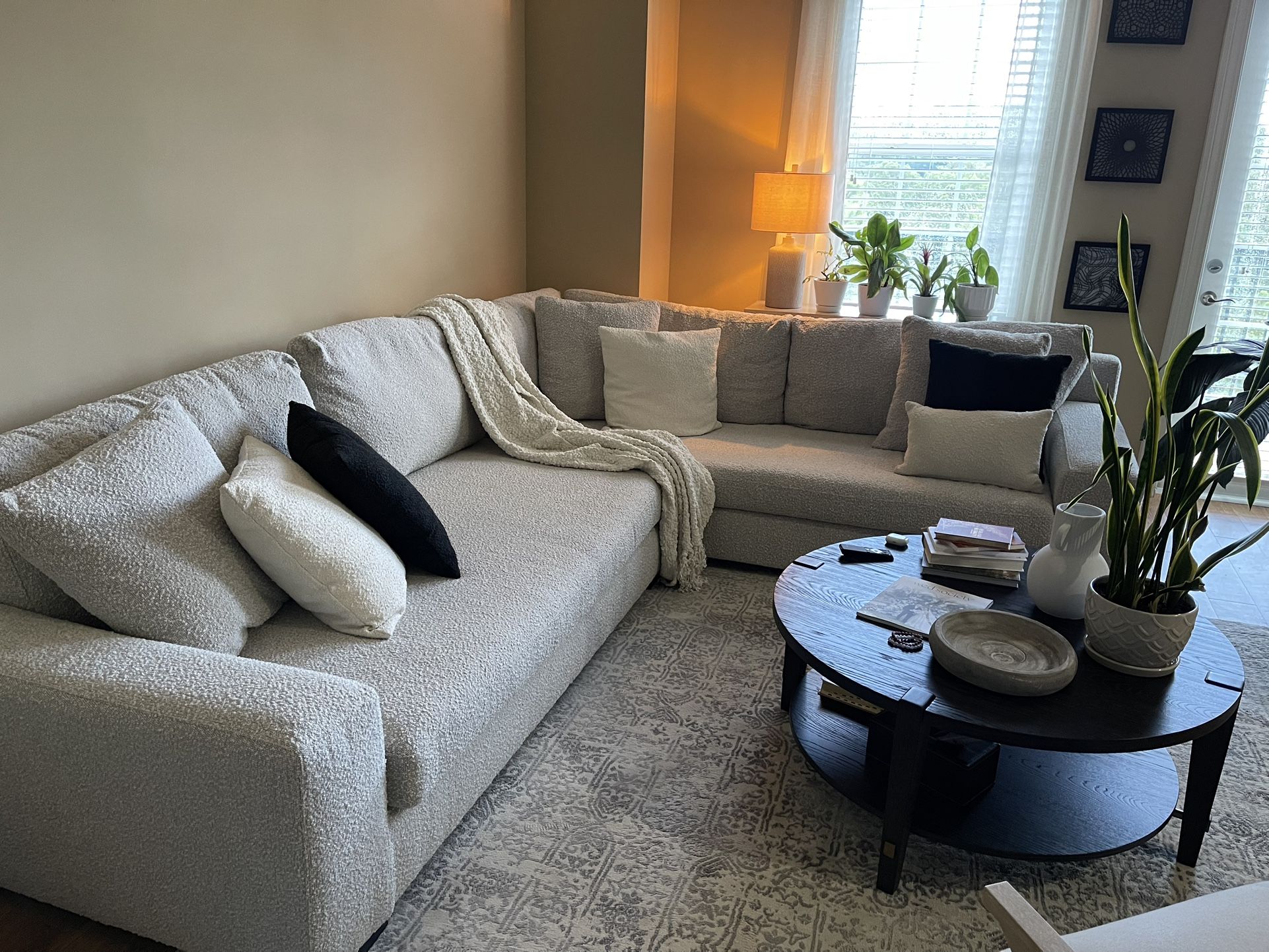 Cream Large Sectional Couch