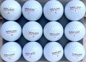 One Dozen Kirkland Signature Performance + White Golf Balls, Near Mint.