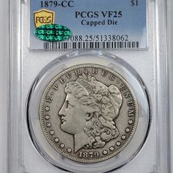 1879 CC Morgan Silver Dollar $1 PCGS VF25