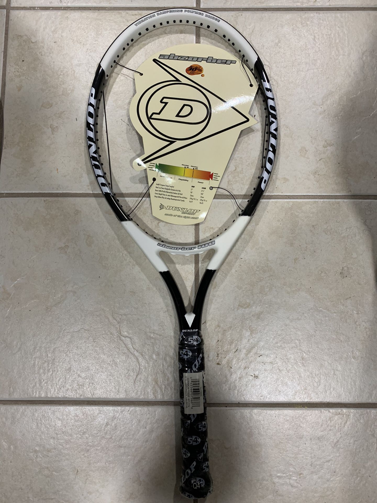 Tennis Racket Dunlop brand new never used needs to be strung to your custom specifications great racket light weight