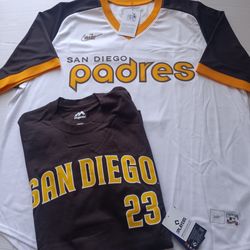 Padres XXL Men's Tony Gwynn and Fernando Tatis Jr Jersey and Tshirt Set