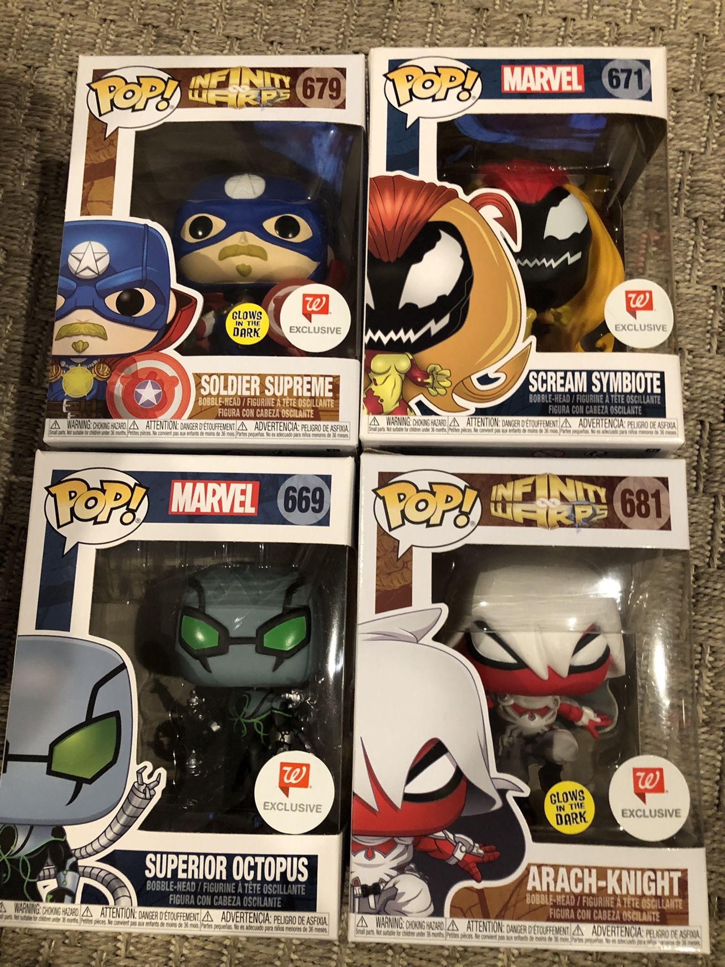 POP Marvel And Infinity Bobble Heads.