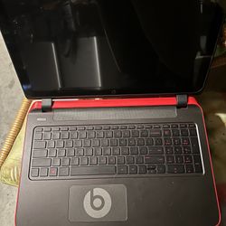 HP Beats Audio Laptop Black And Red 17.5” 