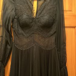 Beautiful lace mini dress, lots of gorgeous details. See through. Build in corset. No tags. Size small, b-cup 