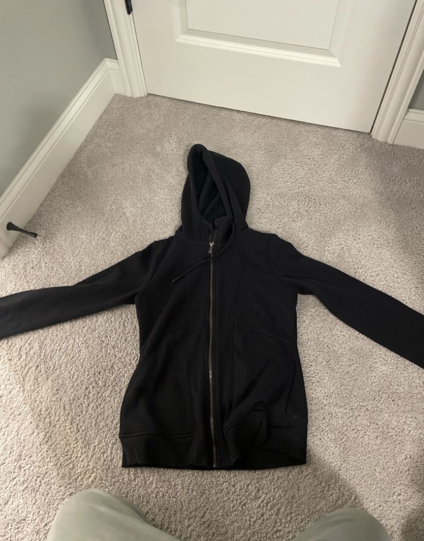 Black Zip Up Hoodie | Size Large 