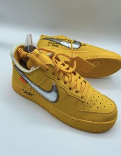 Off-white AF1 University Gold Metallic Silver