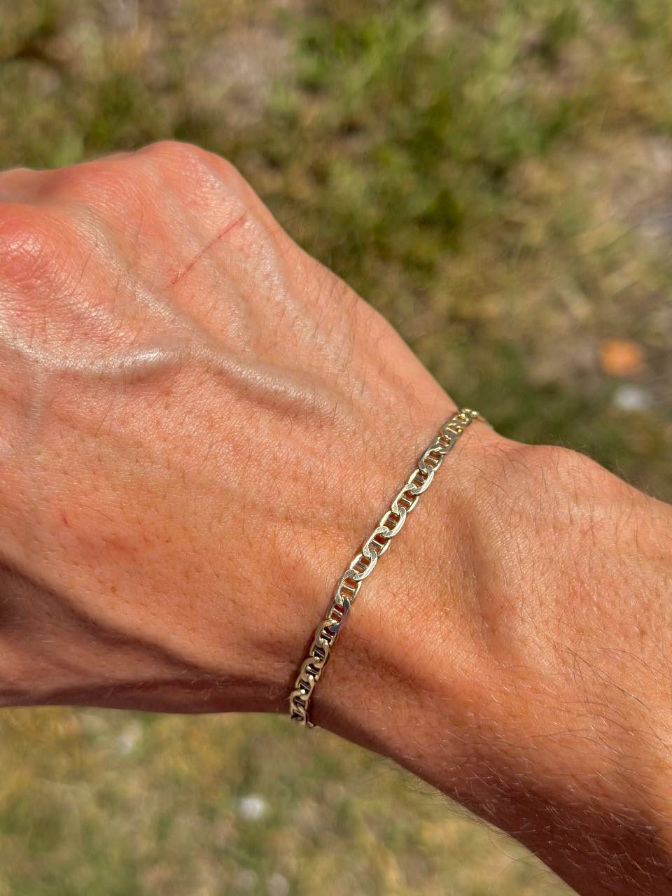 925 sterling anchor style chain flat 7.75" 4.8 grams