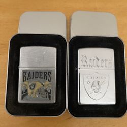 2 Zippo Raiders Lighters Used In Great Condition 