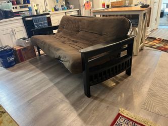 Solid Wood & Metal Full-Size Platform Bed Frame / Daybed (Very Good Condition
