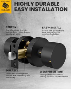 Goldenwarm black closet door knobs