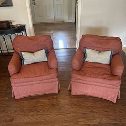 Upholstered Club Swivel Chairs 