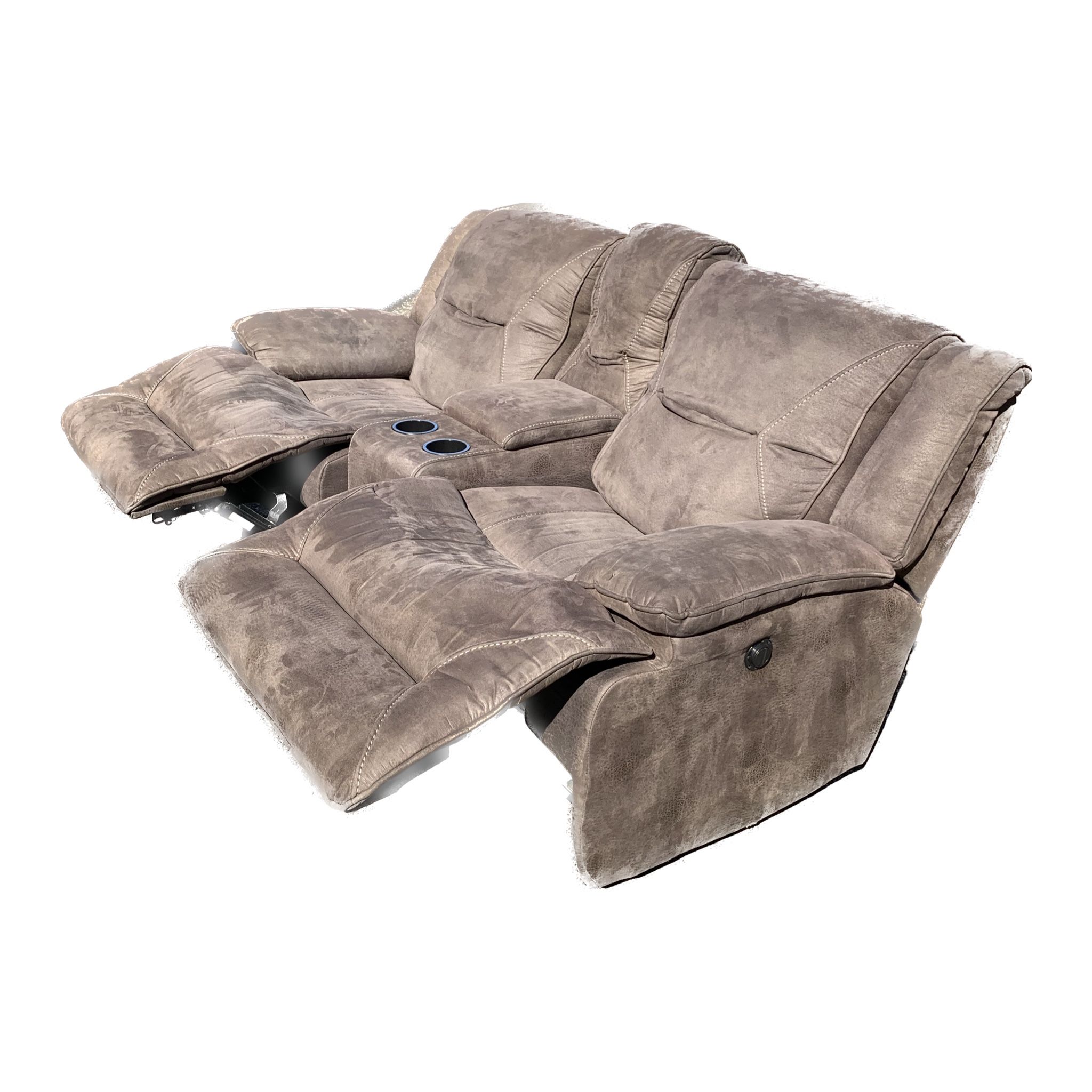 Free Delivery (Power Recliner, Bobs, Usb And Power Outlets In Center Console Sofa Loveseat for