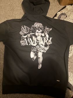 Amiri Cherub Angel Graphic Hoodie Black