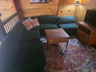 Green sectional couch