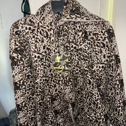 Leopard print bape hoodie