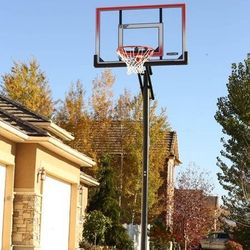 New In Box Lifetime 50'' Shatterproof In-Ground One Hand Adjust Basketball, 71799