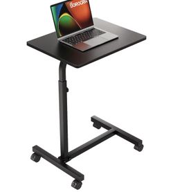 Rolling Tray Table Bedside Black