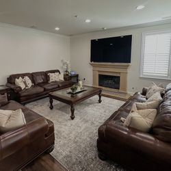 Leather Couches Set 