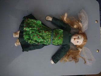 Vintage ceramic doll. 1960s