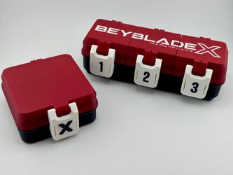 Beyblade X Storage Tournament3 doors Case + Bits Case Combo 3D printed